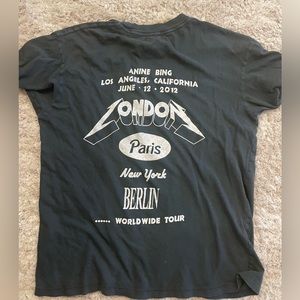 Anine Bing Worldwide Tour June 12, 2012 black top t-shirt size Small